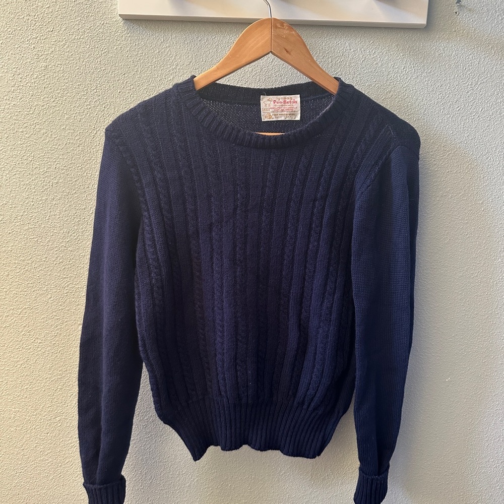 Vintage Pendleton Kids Navy Sweater